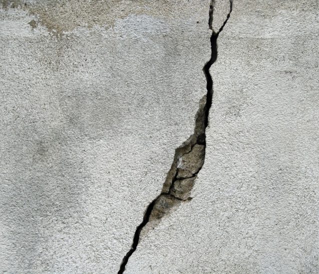 crack, wall, concrete